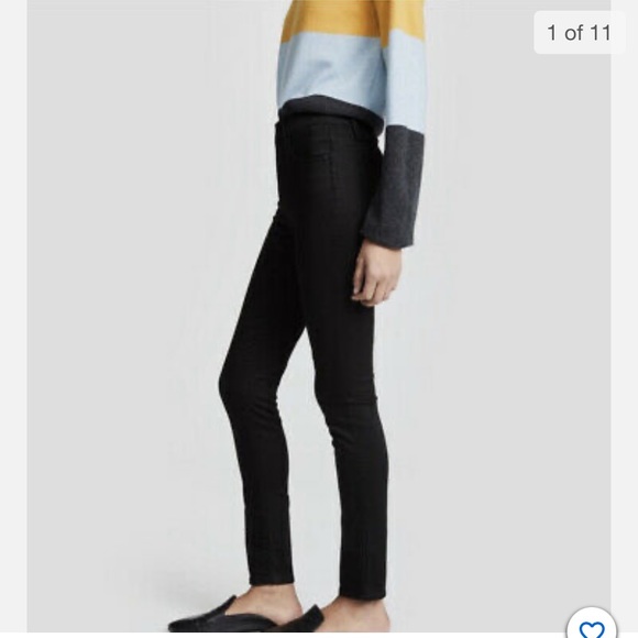 Madewell 9” High Riser Skinny Skinny Black Frost - Picture 2 of 5